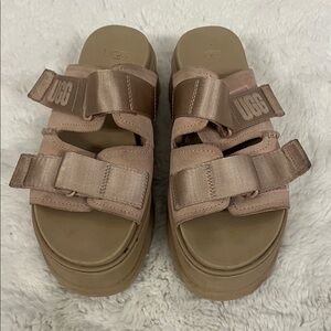 UGG Chunky Platform Slide Sandals in Blush